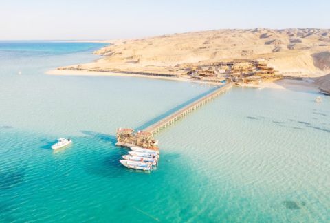 Hurghada: Snorkeltur til Orange Bay Island med transport