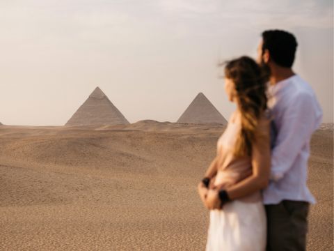 Hurghada: Dagstur til Kairo og pyramidene i Giza