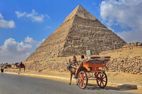 Dagstur til pyramiderne i Kairo, Sfinksen og museet fra Hurghada med bus