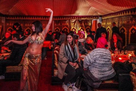 Cena y espectáculo Fantasia en Agadir