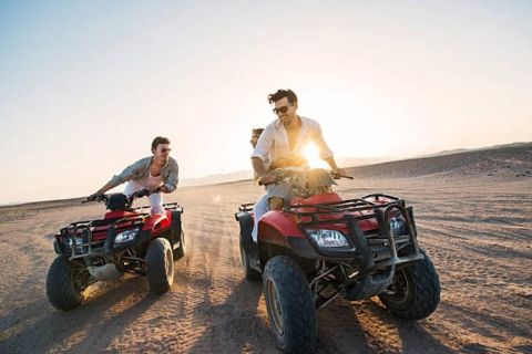 Agadir ou Taghazout : Balade en quad sur la plage et les dunes avec collations