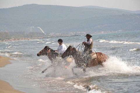 Kuşadası Limanı'ndan Gemi Yolcuları İçin At Binme Turu