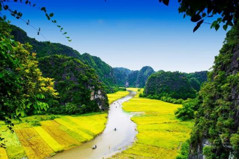 닌빈 일일 투어: 호아루 - 땀꼭 보트 여행 및 자전거