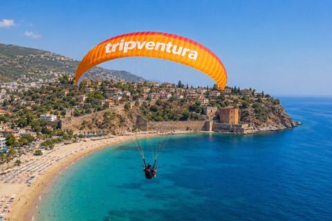 Tandem paraplanierisms Alānijā ar transfēru abos virzienos