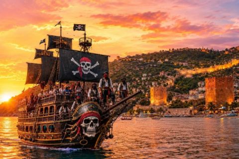 Alanya Sunset Cruise Tour with Dinner, Soft Drinks & Transfer