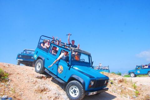 Safari en Jeep con todoterreno, almuerzo, paseo en barco y traslado desde Side