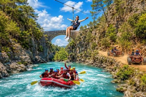 Kemer River Rafting and Jeep Safari Experience with Transfer
